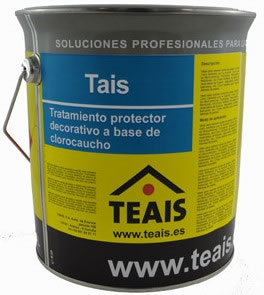 TAIS, DECORATIVE PROTECTOR AND ANTI-DUST TREATMENT BASED ON CHLORINATED RUBBERS